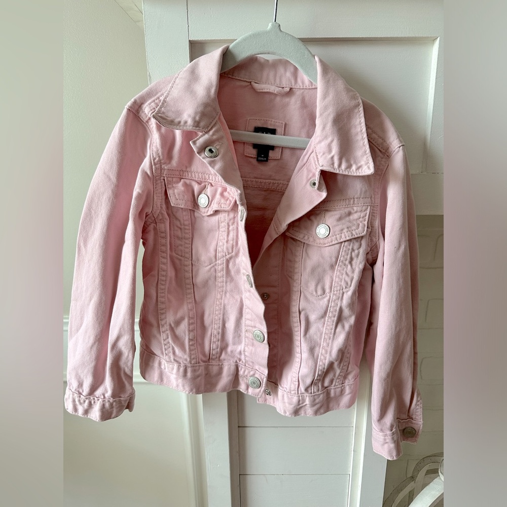 Kids Pink Denim Jacket size M